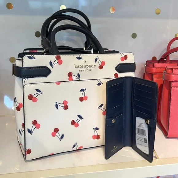 Kate Spade Staci Medium Satchel & Kate Spade Staci Large Slim Bifold Wallet - Picture 1 of 16